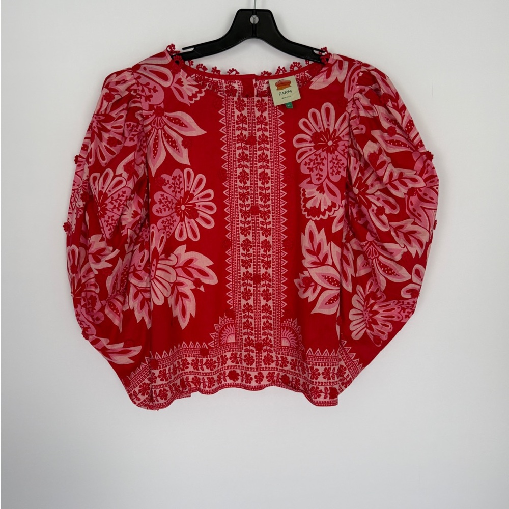 Farm Rio Flora Tapestry Red Top - Size XL - Picture 2 of 10